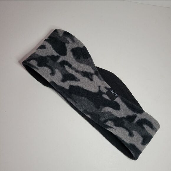 C9 by Champion Black and Gray Fleece Camo Ear Warmer Headband - Picture 1 of 6